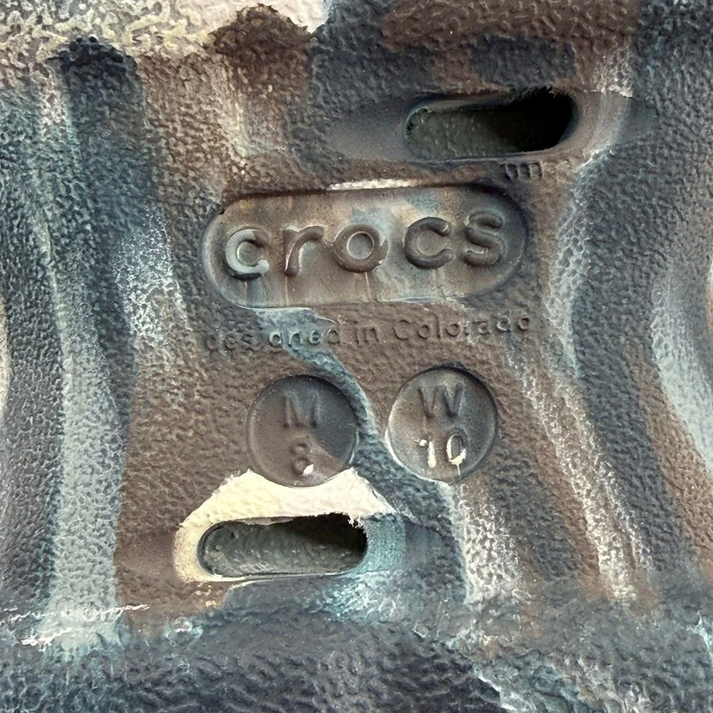 Crocs‎ Echo Marbled Clog Water Shoes Storm Multi Mens 8 Womens 10 New 208454-0LE